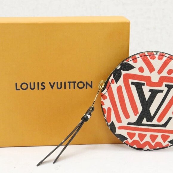Louis Vuitton Monogram Crafty Round Coin Purse - Cream/Red IJ2230 - Picture 1 of 13